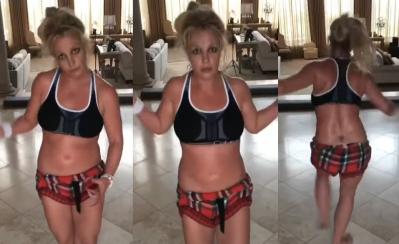 Freestyle dansende Britney Spears heeft iets weg van een kapotte robot (video)
