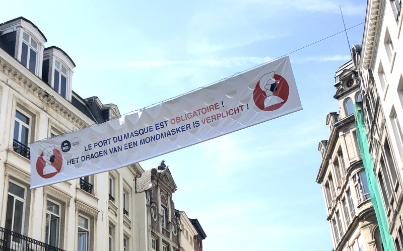 Mondmaskers nu ook verplicht in Brussel