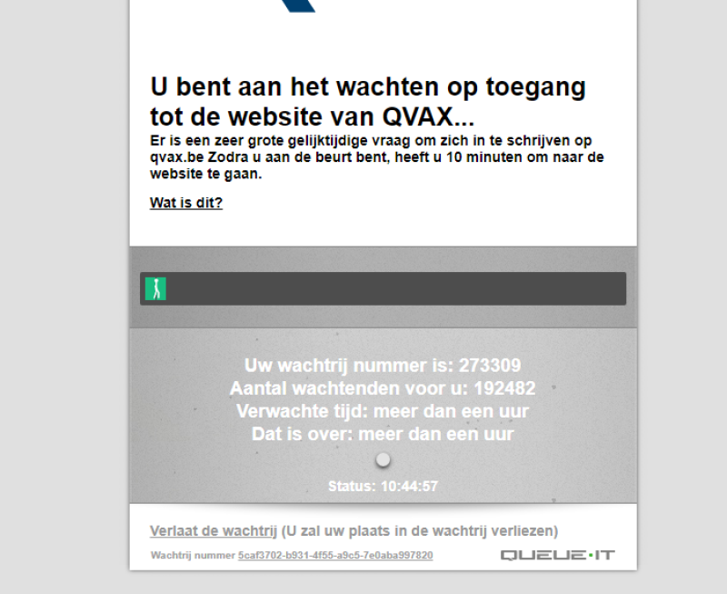 QVAX: er zijn nog 192.482 wachtenden voor u