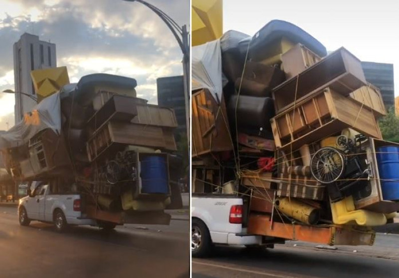 Dit is de meest overbeladen pick-up ooit (video)