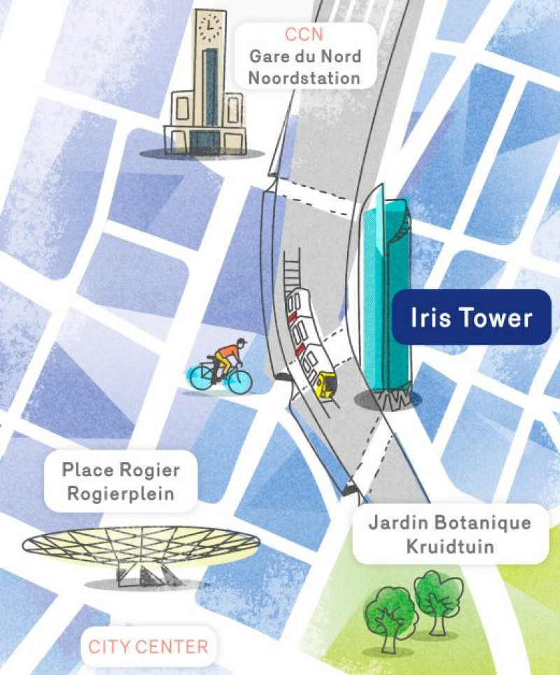 Onveiligheidsgevoel bij werknemers rond gloednieuwe Iris Tower in Brussel