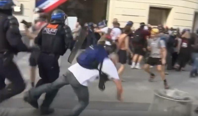 Vooral Franse politie was brutaal tijdens coronaprotest