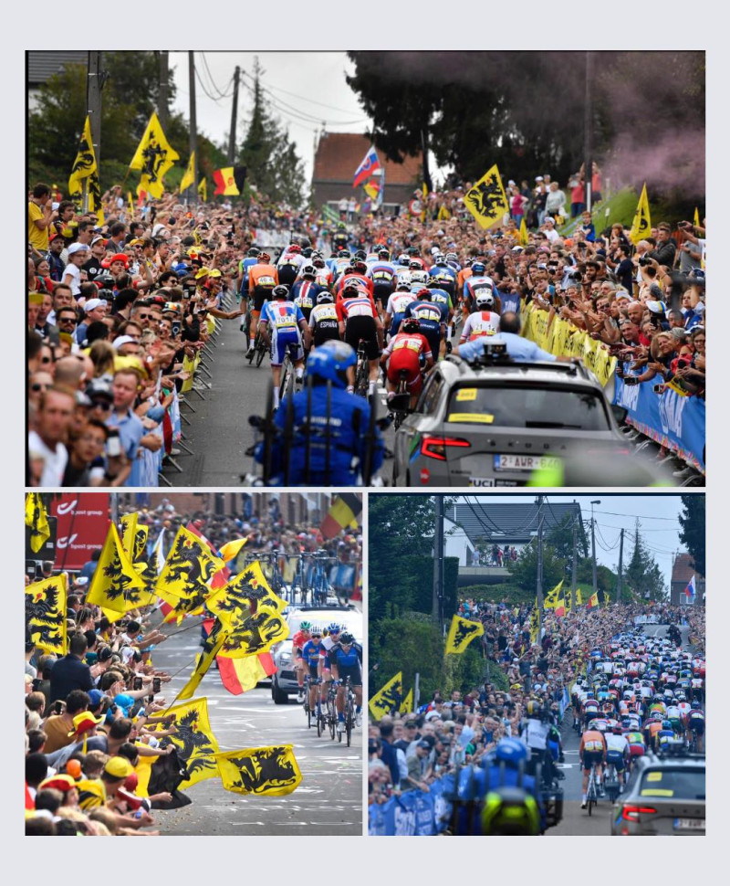 Veel Belgische vlaggen langs parcours WK wielrennen volgens VRT