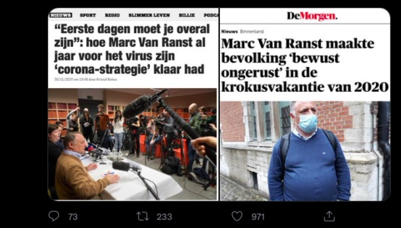 Marc Van Ranst krijgt een virtuele koek op zijn smikkel (foto’s)