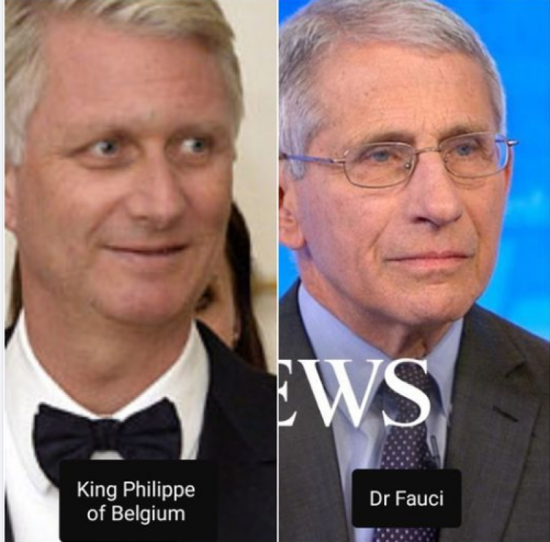 “Koning Filip is eigenlijk Anthony Fauci”