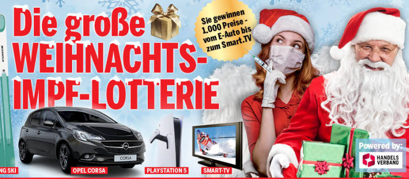 Oostenrijk lokt burger naar vaccinatiecentrum met grote kerstvaccinatieloterij