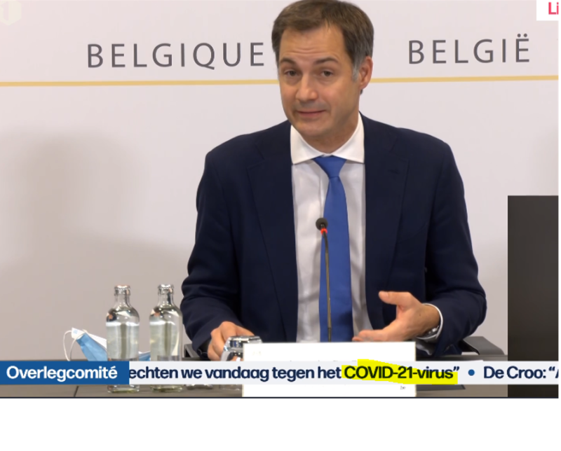 De Croo verzint nieuwe ziekte COVID-21