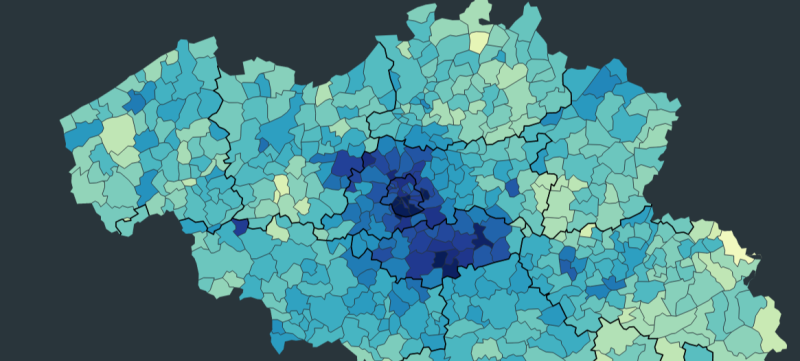 Brussel en rand opnieuw koploper inzake coronabesmettingen