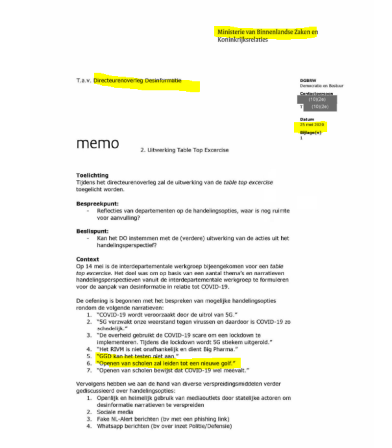 Coronacrisis: Nederlandse overheid dacht na over heimelijk gebruik van mediaoutlets om desinformatie te verspreiden