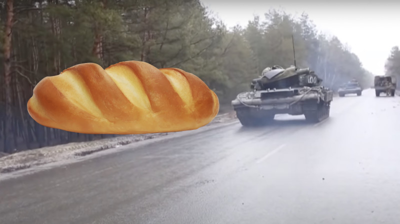 Russische soldaten laten zich vangen met Oekraïens brood