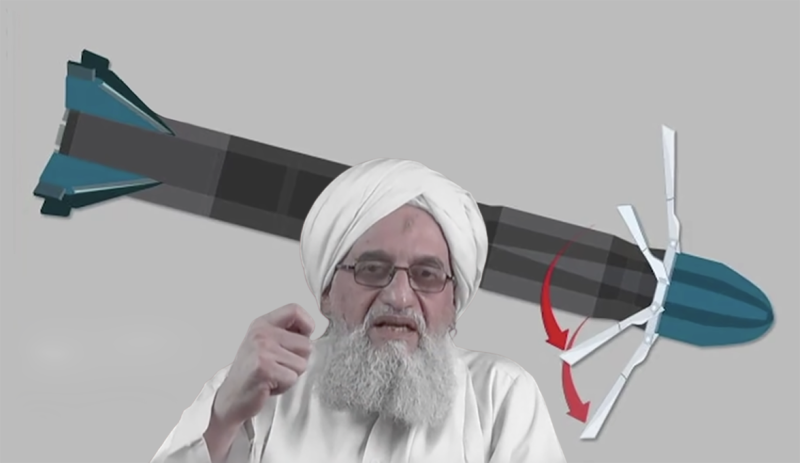 Ayman al-Zawahiri werd gedood door een 'vliegende messenwerper' (video)