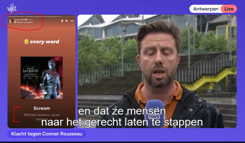 VRT: Rousseau verwijst nu naar ‘Scream’ van Michael en Janet Jackson