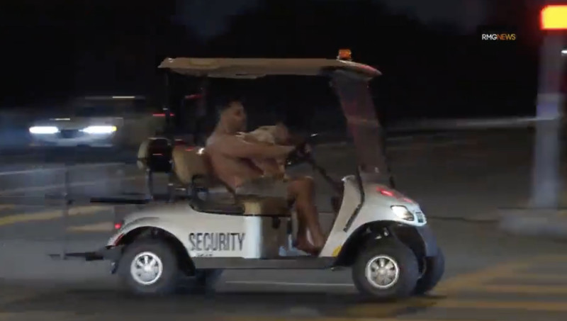 Op de vlucht voor de politie met… een golfkarretje (video’s)