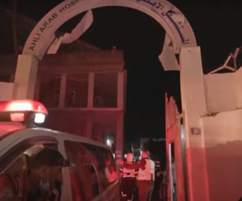 Explosie Al-Ahli Arab ziekenhuis in Gaza veroorzaakt door mislukte raketlancering Islamitische Jihad