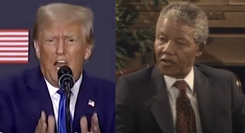 Donald Trump vergelijkt zichzelf met Nelson Mandela (video)