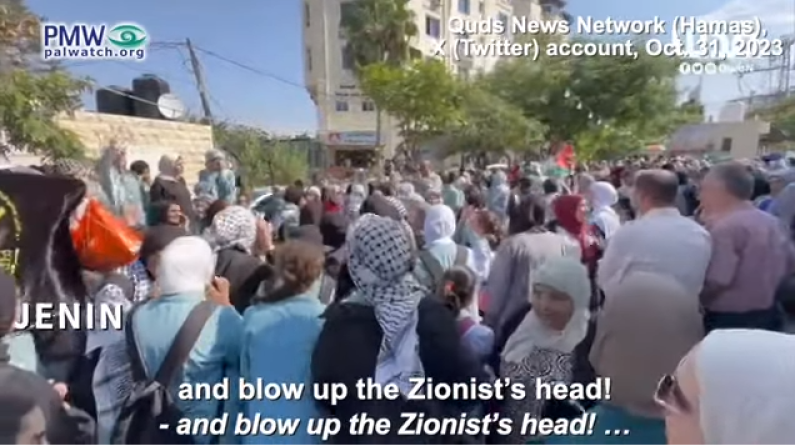 'Gematigde' Palestijnen op Westelijke Jordaanoever: “Blaas het hoofd van de zionist op!”