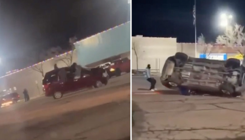 Vijf tieners verpletterd na mislukte autostunt (video)
